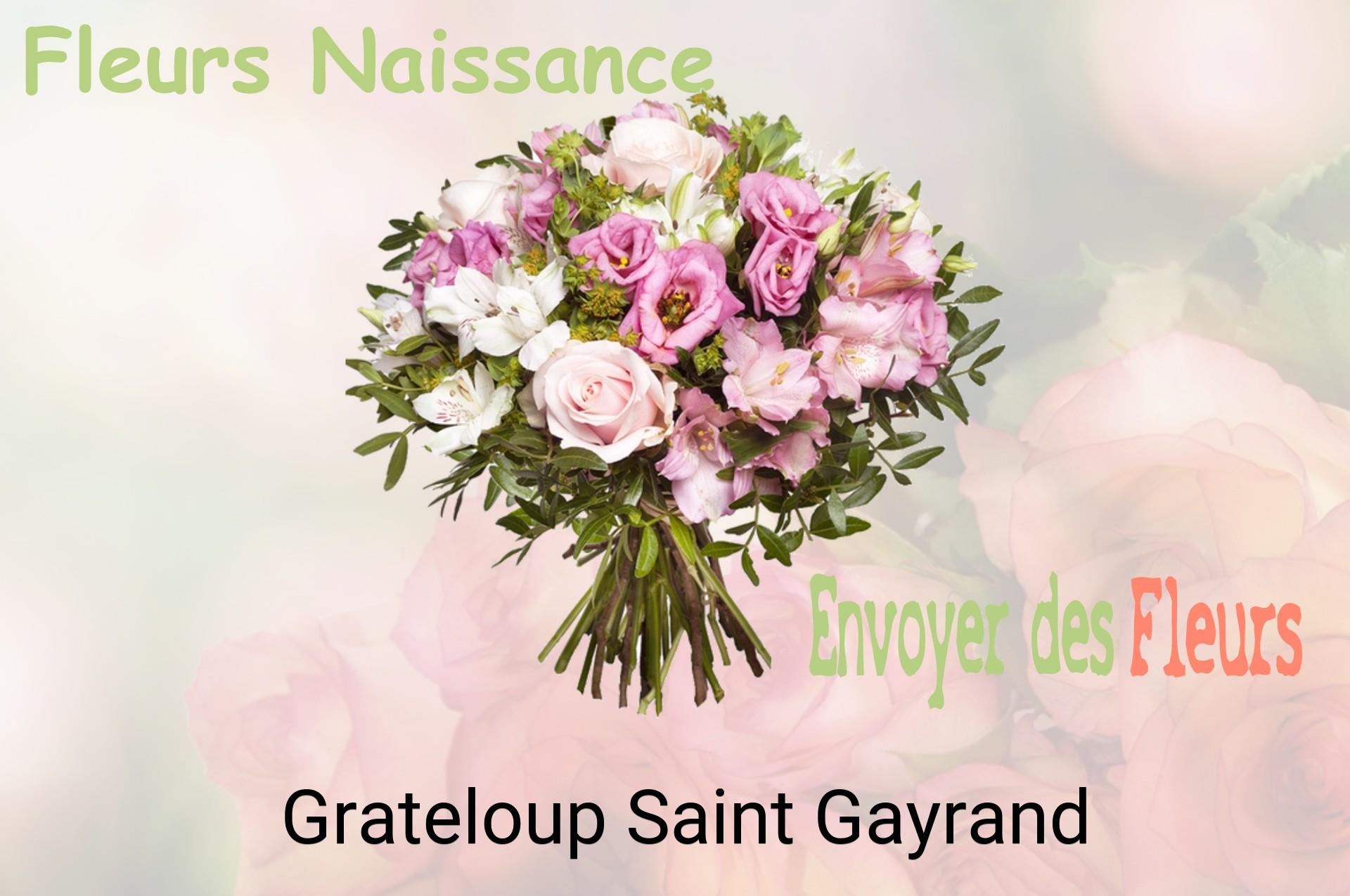 Bouquet de fleurs de naissance livré à Grateloup-Saint-Gayrand