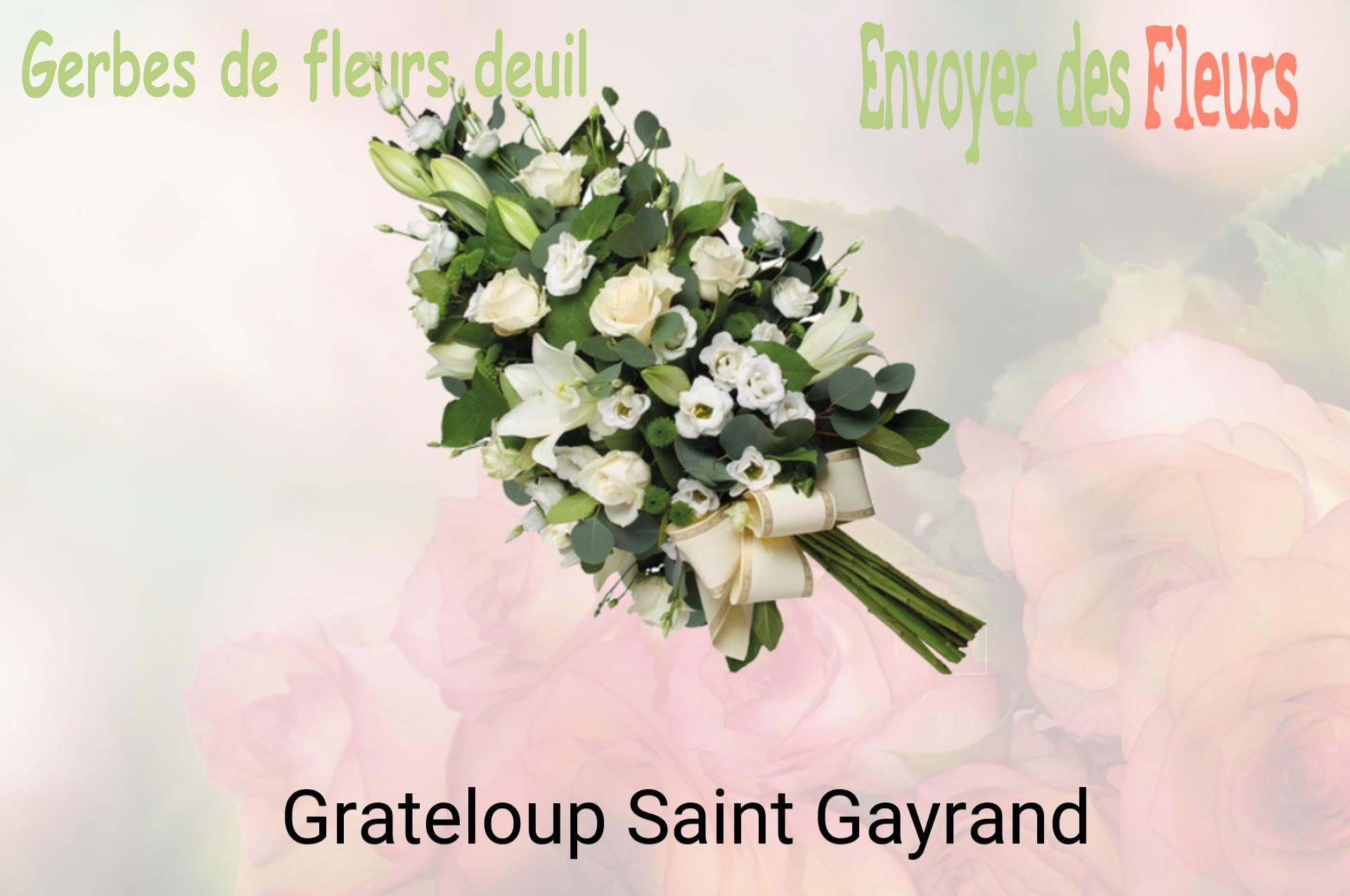 Gerbe de fleurs de deuil livrée à Grateloup-Saint-Gayrand